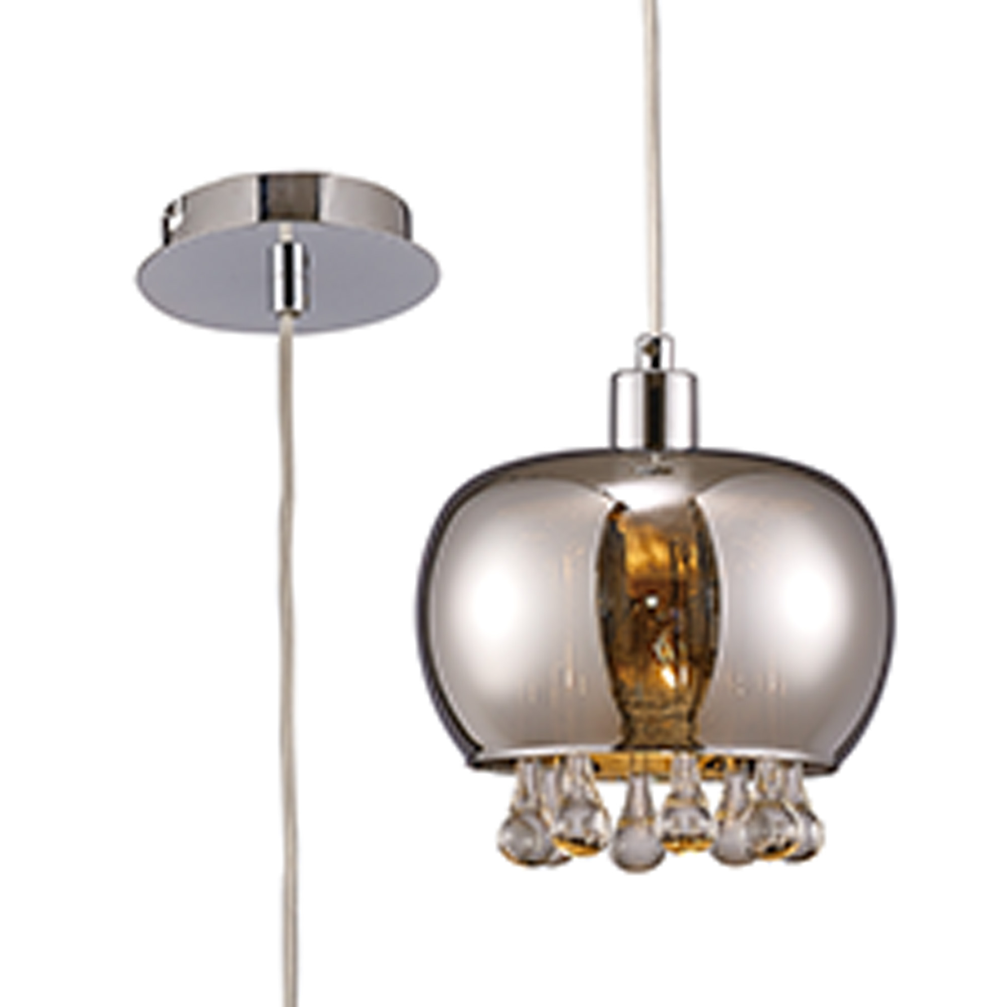 IL31600  Pandora Glass Pendant 1 Light